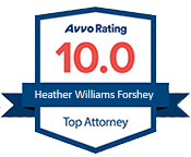 Avvo Rating 10 Heather Williams Forshey Top Attorney